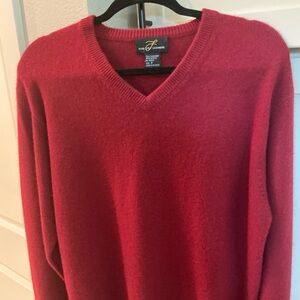 NEW, MENS RED CASHMERE SWEATER